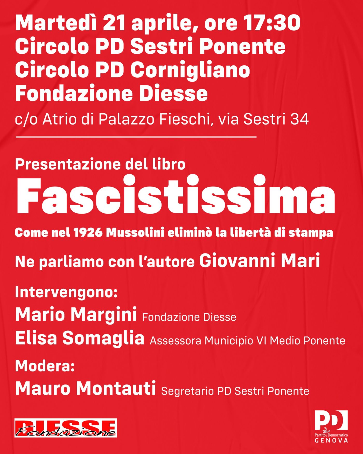 Presentazione del libro "Fascistissima"